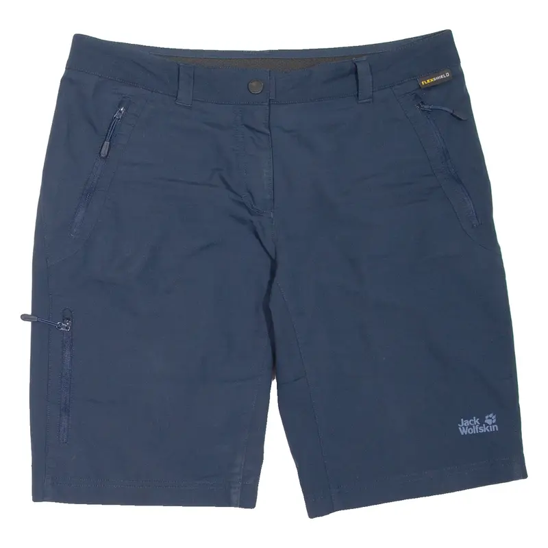 JACK WOLFSKIN Outdoor Womens Casual Shorts Blue UK 12 W34