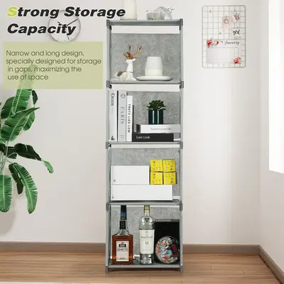 OYAJIA 4 Cube Storage Organizer - DIY Bookshelf Bookcase & Closet Organizer For Bedroom, Living Room, Office - Space-Saving &...