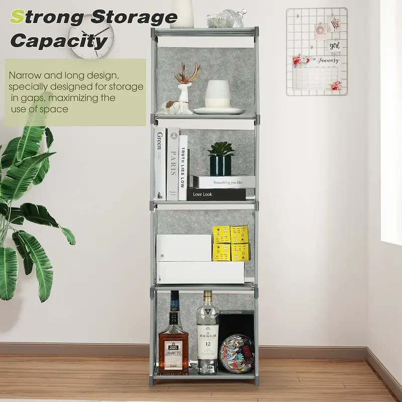 OYAJIA 4 Cube Storage Organizer - DIY Bookshelf Bookcase & Closet Organizer For Bedroom, Living Room, Office - Space-Saving &...