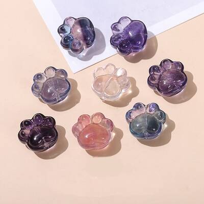 Natural Fluorite Carved Beads