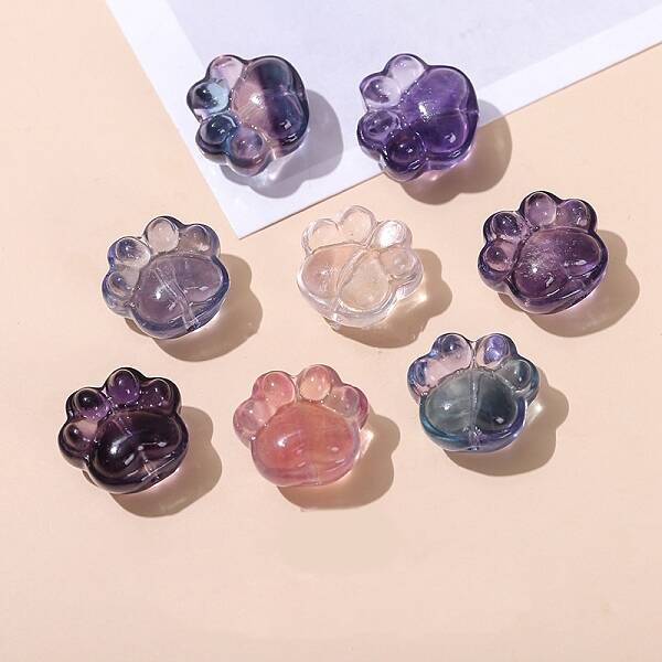 Natural Fluorite Carved Beads