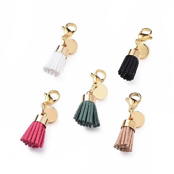 Suede Cord Tassel Pendants