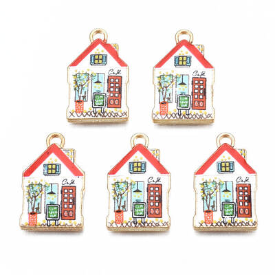 Rack Plating Alloy Enamel Pendants