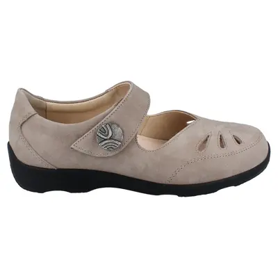 Finn Comfort Brac-S Nubuck Leather Women's Hook and loop Shoes - Rock - Size:US 7.5 Women