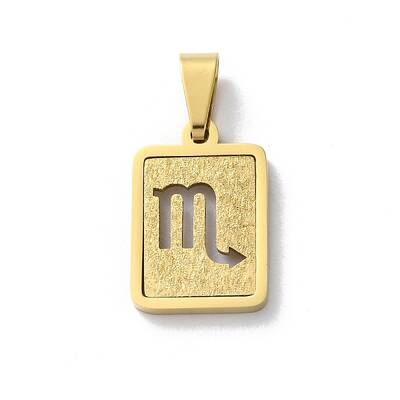 304 Stainless Steel Twelve Constellations Pendants
