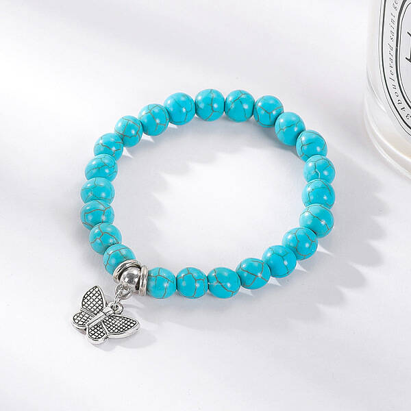 Beaded Bracelet Women's Set Popular Bohemian Ethnic Style Turquoise Bracelet