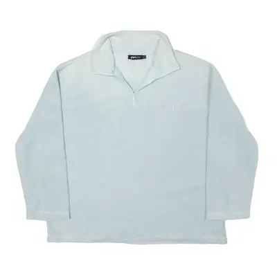 DKNY Fleece Blue 1/4 Zip Womens L