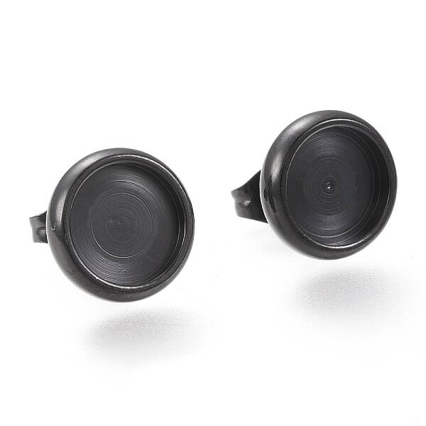 304 Stainless Steel Stud Earring Settings