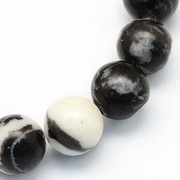 Natural Zebra Jasper Round Beads Strands