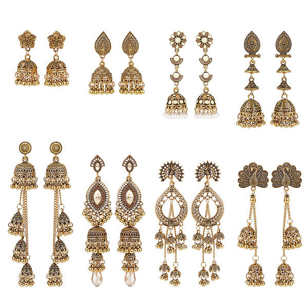 8 Pairs 8 Style Zinc Alloy Dangle Stud Earrings for Women
