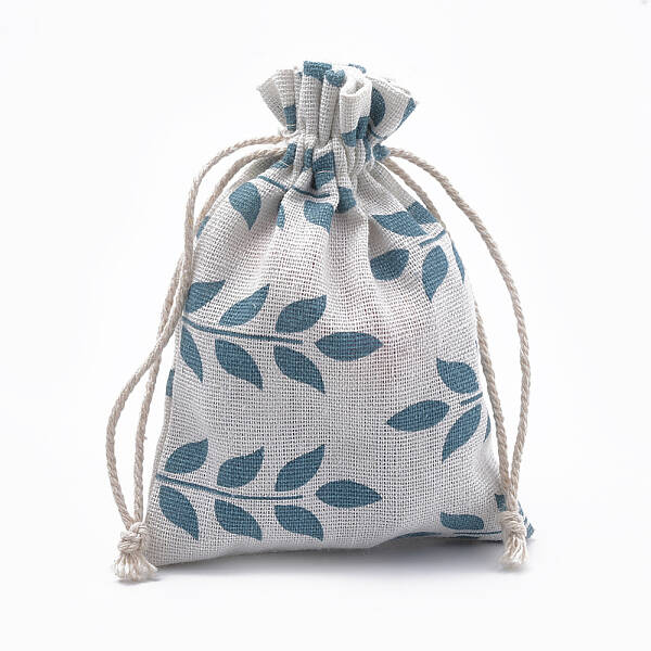 Polycotton(Polyester Cotton) Packing Pouches Drawstring Bags