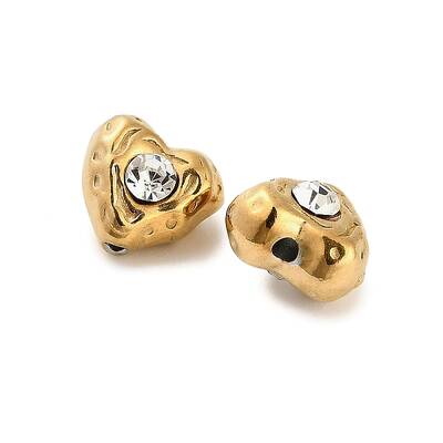 304 Stainless Steel Crystal Rhinestone Beads