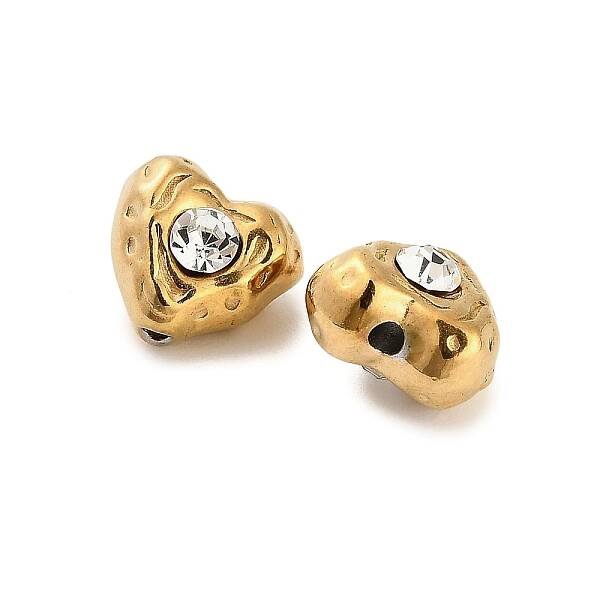 304 Stainless Steel Crystal Rhinestone Beads