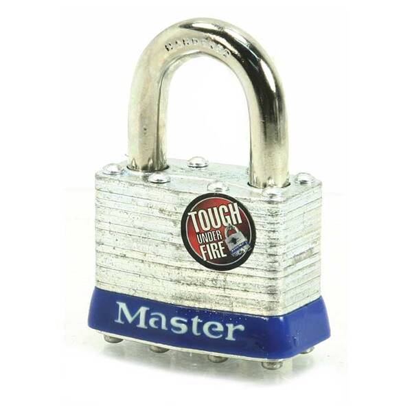 Master Lock Laminated Steel Padlock, Non-Rekeyable, Keyed Different, Body Width: 1-3/4 (44Mm), Shackle Length: 15/16 (24Mm)...
