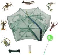360° Foldable Fishing Bait Trap – Collapsible Crab, Crawfish, Minnow & Shrimp Net for Easy Catching