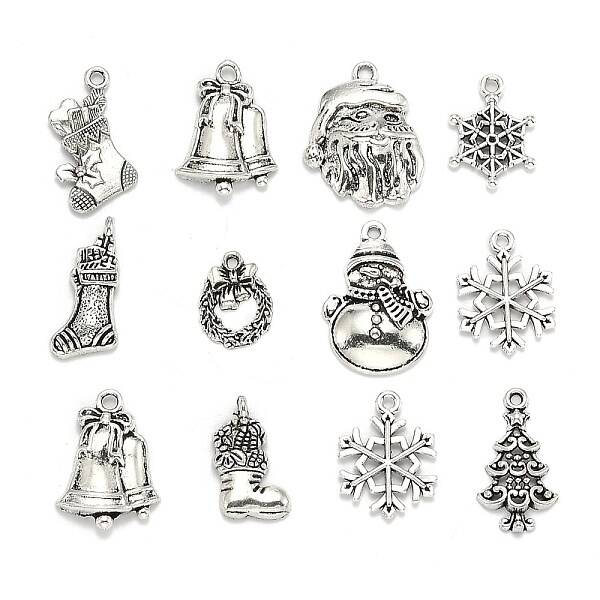 Christmas Mixed Style Tibetan Style Alloy Pendants