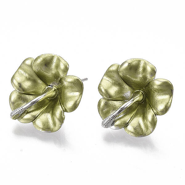 Spray Painted Alloy Stud Earring Findings