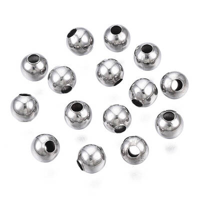 Round 304 Stainless Steel Beads