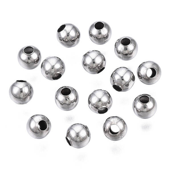 Round 304 Stainless Steel Beads