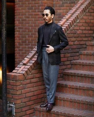 Mens Turtleneck With Blazer + Turtleneck Sweater