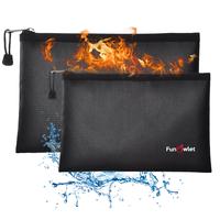 Fireproof Safe Money Document Bags - 2 Pack 13.4\