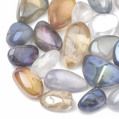 PVD Vacuum Plating Natural Quartz Crystal Beads