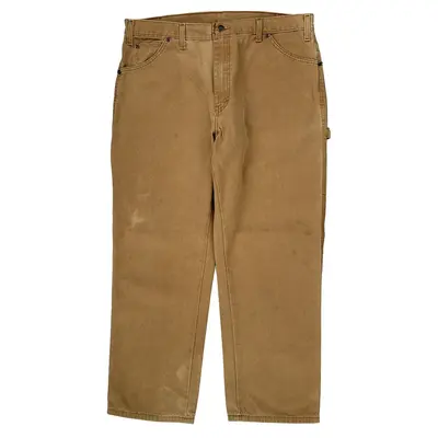 Dickies Carpenter Trousers - 38″ Waist Brown Cotton