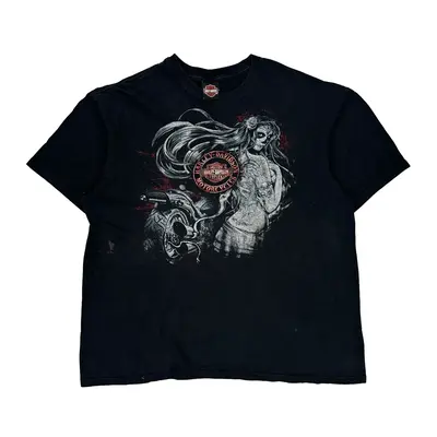 Jacksonville Harley Davidson Graphic T-Shirt - 2XL Black Cotton