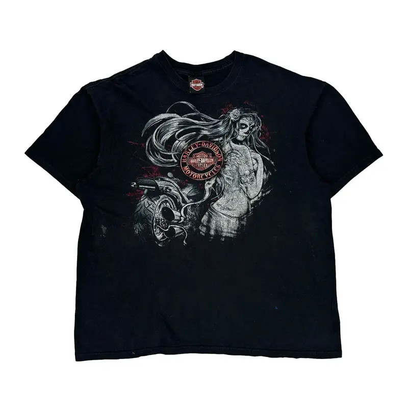 Jacksonville Harley Davidson Graphic T-Shirt - 2XL Black Cotton