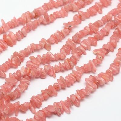 Chips Natural Rhodochrosite Beads Strands