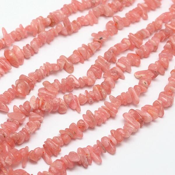 Chips Natural Rhodochrosite Beads Strands