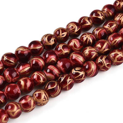 Baking Painted Glass Beads Strands