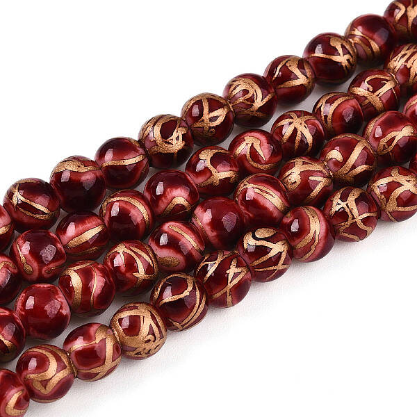 Baking Painted Glass Beads Strands