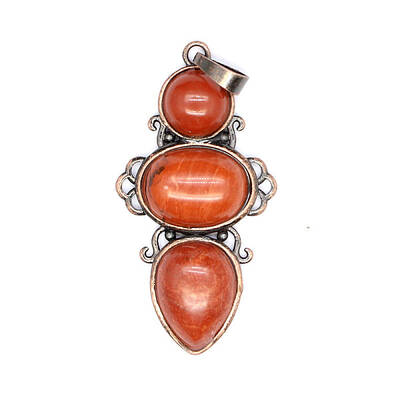 Retro Natural Red Jasper Pendants