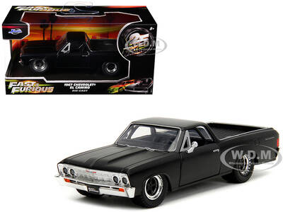 1967 Chevrolet El Camino Matt Black Fast & Furious Series 1/32 Diecast Model Car by Jada