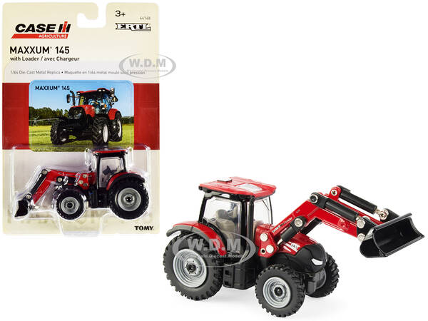 Case IH Maxxum 145 Tractor with Front Loader Red and Black \
