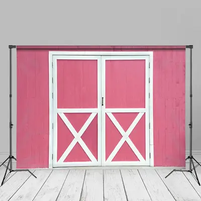 Pink Wooden Door And Wall Backdrop Photography Ideas - Aperturee