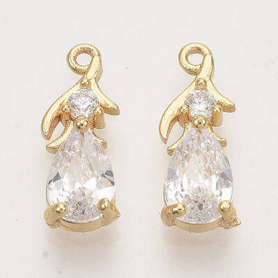 Brass Cubic Zirconia Charms