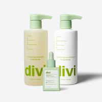 Divi Volumizing Starter Bundle, Shampoo and Conditioner with Scalp Serum, Lightweight Hydration and Daily Haircare - 1 Pack