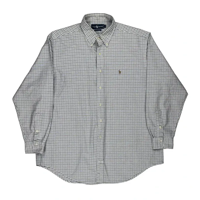 Ralph Lauren Checked Shirt - XL White Cotton