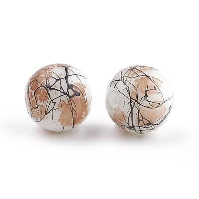 Drawbench & Baking Painted Glass Beads Strands
