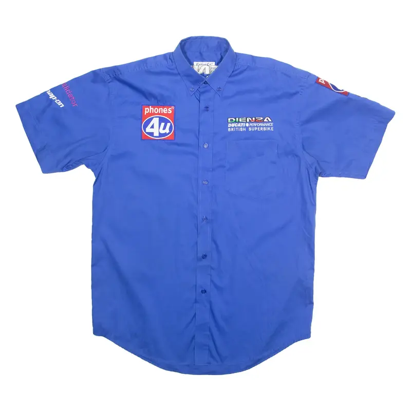 KUSTOM KIT Dienza Ducati Performance Mens Plain Shirt Blue M
