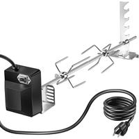 Universal Rotisserie Grill Kit, UL Certification Automatic Rotating BBQ Rotisserie with 120V 4W , 28'' Spit Rod, 2 x 4 Forks,...