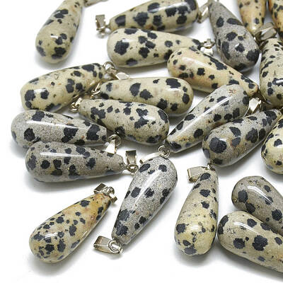 Natural Dalmatian Jasper Pendants