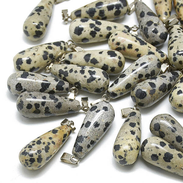 Natural Dalmatian Jasper Pendants