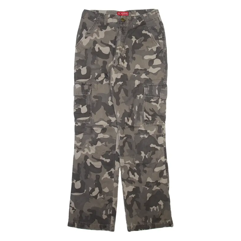 EXPLORER Camo Cargo Mens Trousers Grey Regular Straight W28 L31