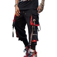 Men's Jogger Cyberpunk Hip Hop Pants Gothic Baggy Techwear Hip Hop Harem Pants Streetwear Track casual Pants men Black Menswe...