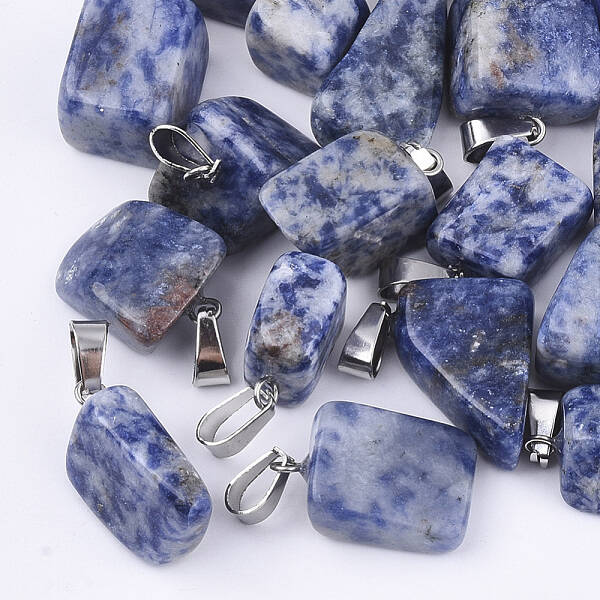 Natural Blue Spot Stone Pendants