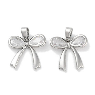 Brass Micro Pave Cubic Zirconia Pendants