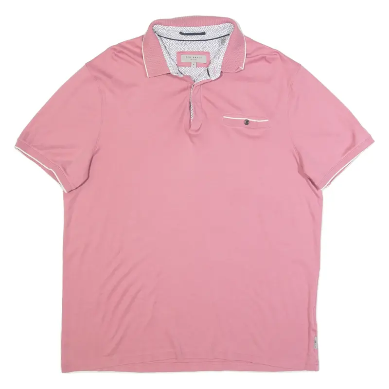 TED BAKER Mens Polo Shirt Pink L